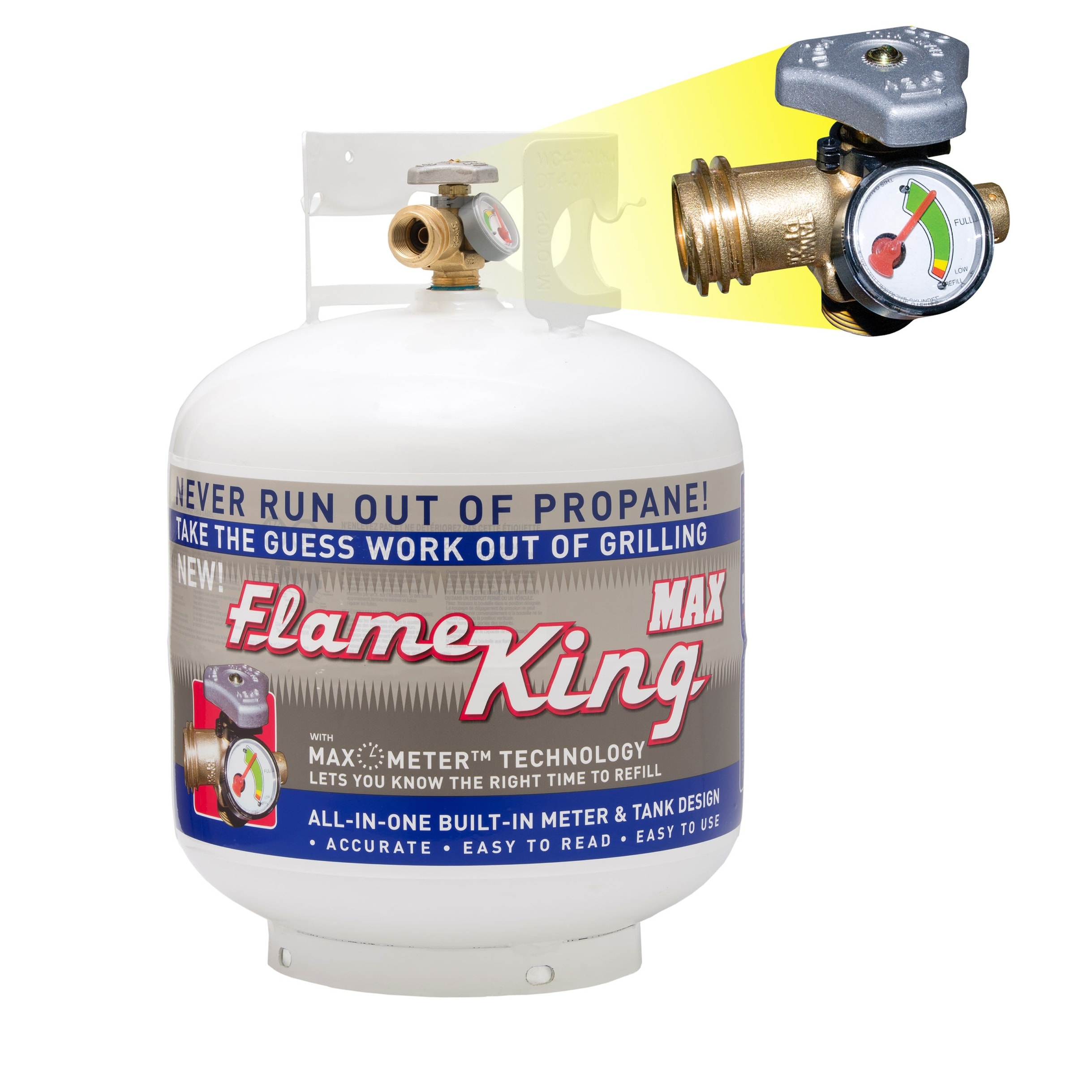 Flame King 20LB Steel Propane Tank Cylinder with OPD Valve & Gauge - Bed  Bath & Beyond - 32558855