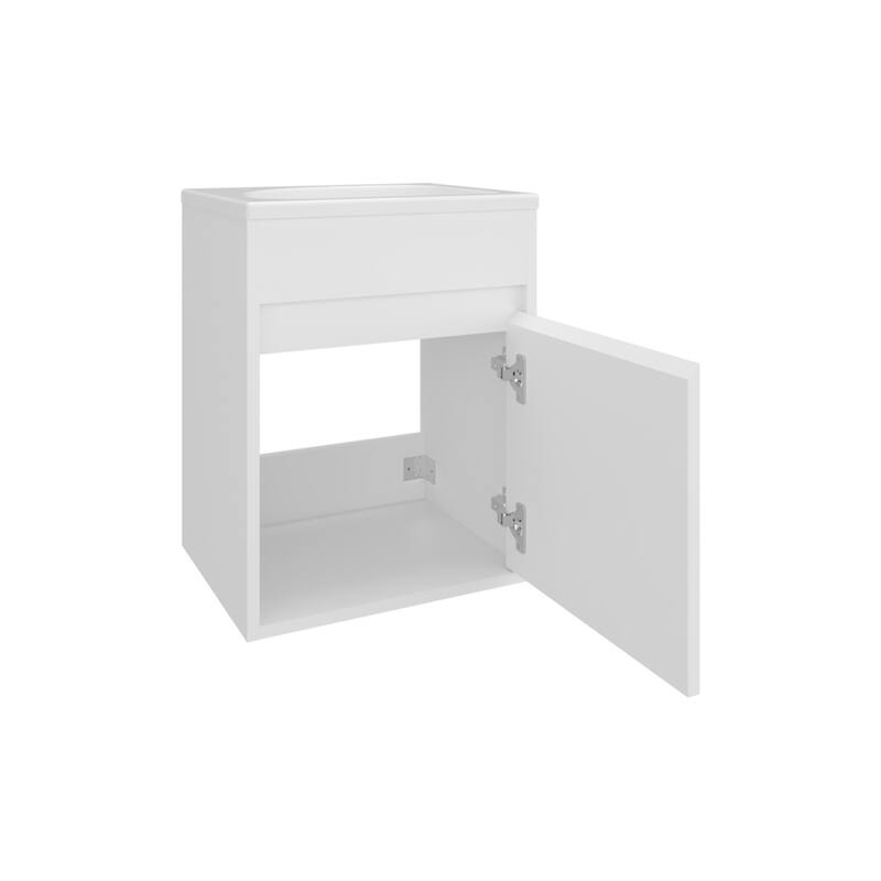 15.6" Wall Mounted Bathroom Sink Set with Cabinetry
