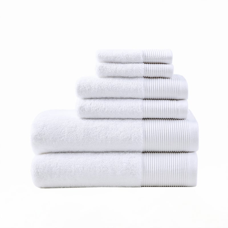 Cotton Tencel Blend Antimicrobial 6 Piece Towel Set