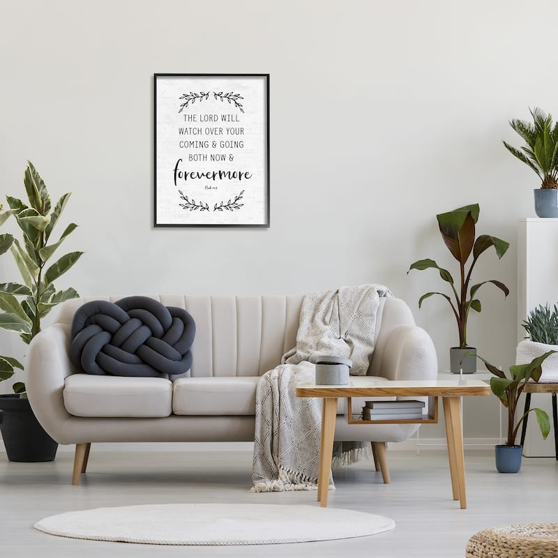 Stupell Religious Scripture Prayer Comforting Typography Sign Framed Wall Art, Design by Lettered and Lined - White