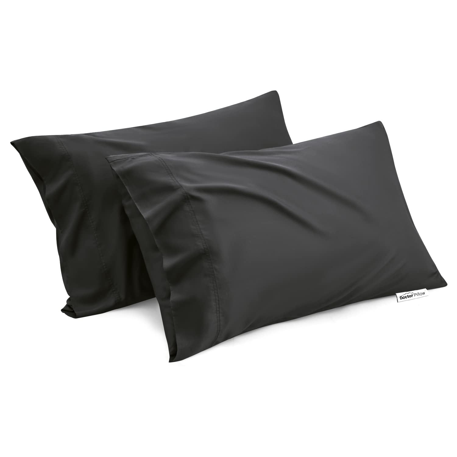 Bedsure Pillow Cases Queen Size Set of 2 Rayon Derived from Bamboo Cooling Pillowcase Black Qeen