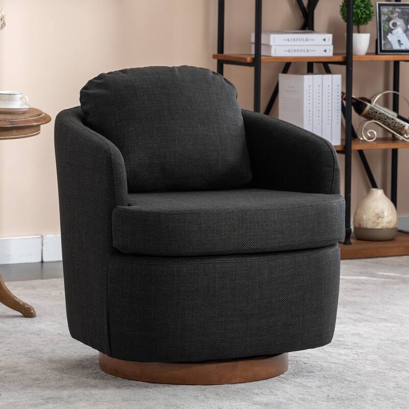 Fabric Swivel Accent Chair - Dark Gray