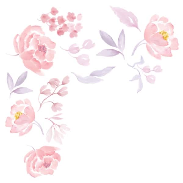 slide 2 of 4, Bedtime Originals Lavender Floral Pink/Purple Wall Decals / Stickers