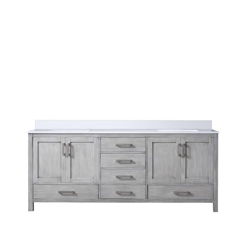Jacques 80 in. W x 22 in. D White Bath Vanity and Cultured Marble Top