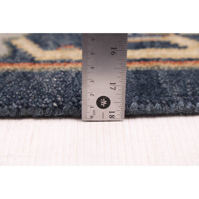 ECARPETGALLERY Hand-knotted Finest Agra Jaipur Dark Navy Wool Rug - 8'2 x 9'11