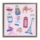 preview thumbnail 11 of 26, Stupell Global Travel Ornaments Framed Floater Canvas Wall Art Design By Krissy Mast 18 x 18 - Brown