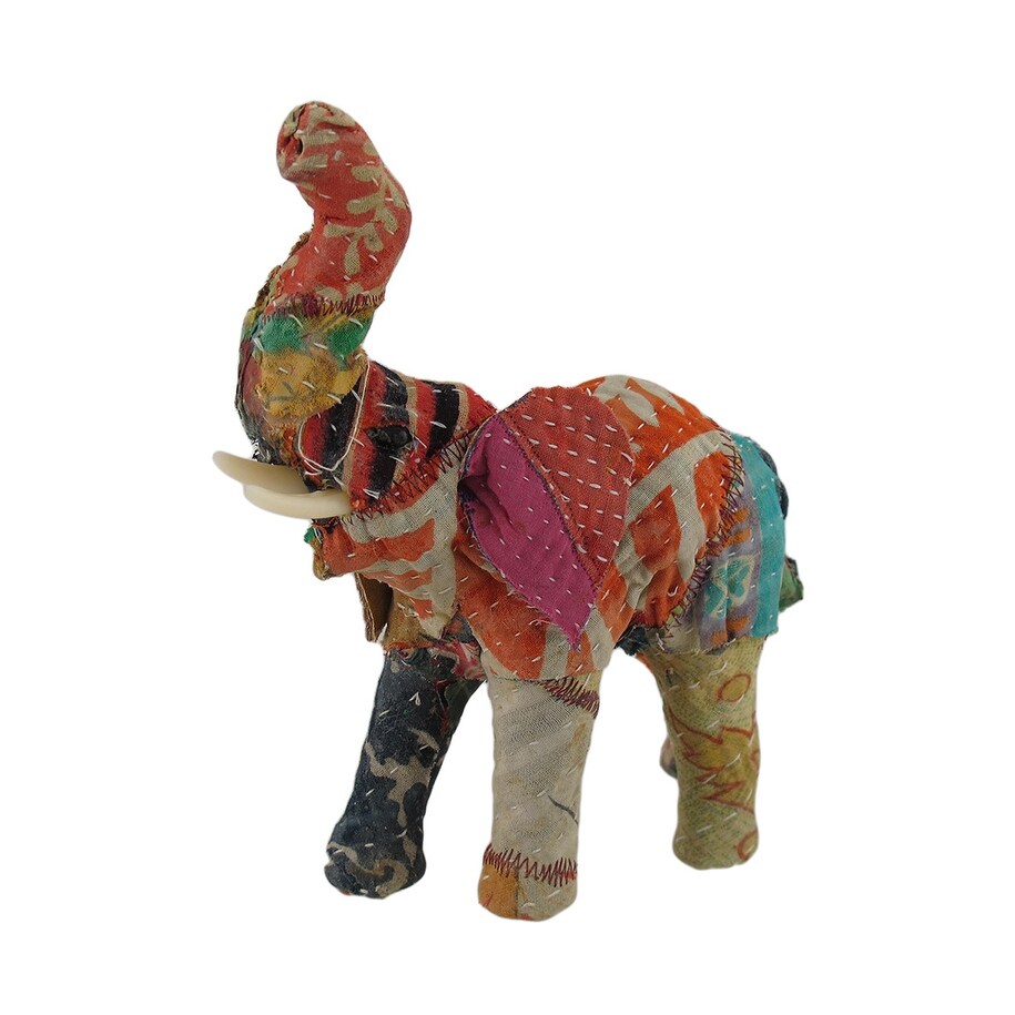 Shop Vintage Sari Fabric Covered Paper Mache Elephant Sculpture 7