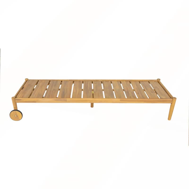 Outdoor Chaise Lounge with Wheels Set of 2