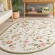 preview thumbnail 6 of 52, SAFAVIEH Handmade Chelsea Alexandr Floral French Country Wool Rug 4' x 6' Oval - Ivory