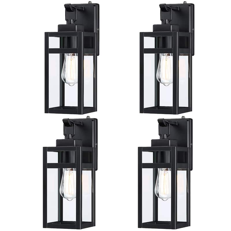 4 Pack Outdoor Wall Light With Sensor - 5"x6.57"x14.06" - 5"x6.57"x14.06"