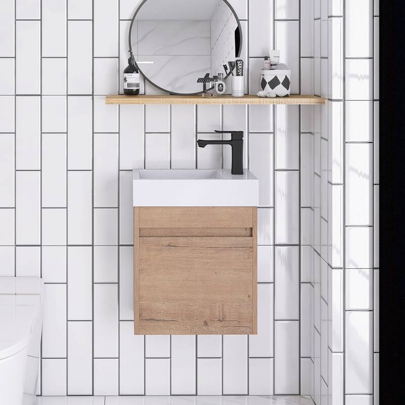 18 in.Mini Bath Vanity Set with Cultured Marble Vanity Top
