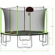preview thumbnail 3 of 11, 15FT Trampoline with Basketball Hoop Inflator and Ladder(Inner Safety Enclosure)