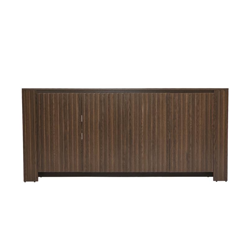 Mid-Century Modern Large 4-Door Cabinet Storage Sideboard