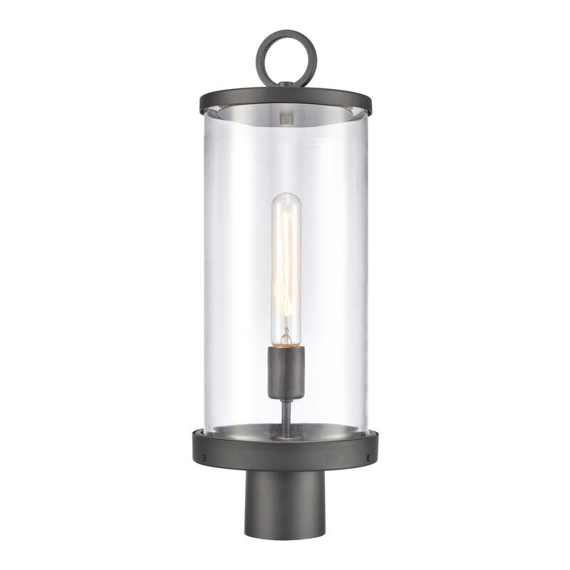 Elk Home Hopkins 20.75'' High 1-Light Outdoor Post Light - Charcoal Black