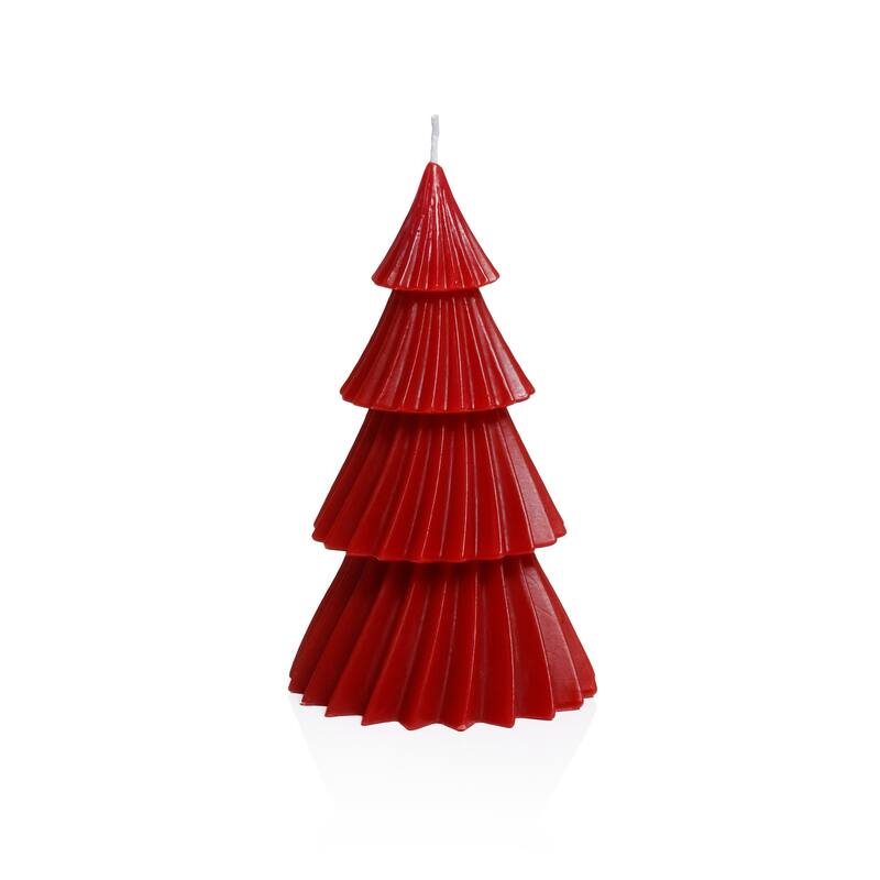 Twinkle Tree Decorative Holiday Candles, Set of 6 - Red