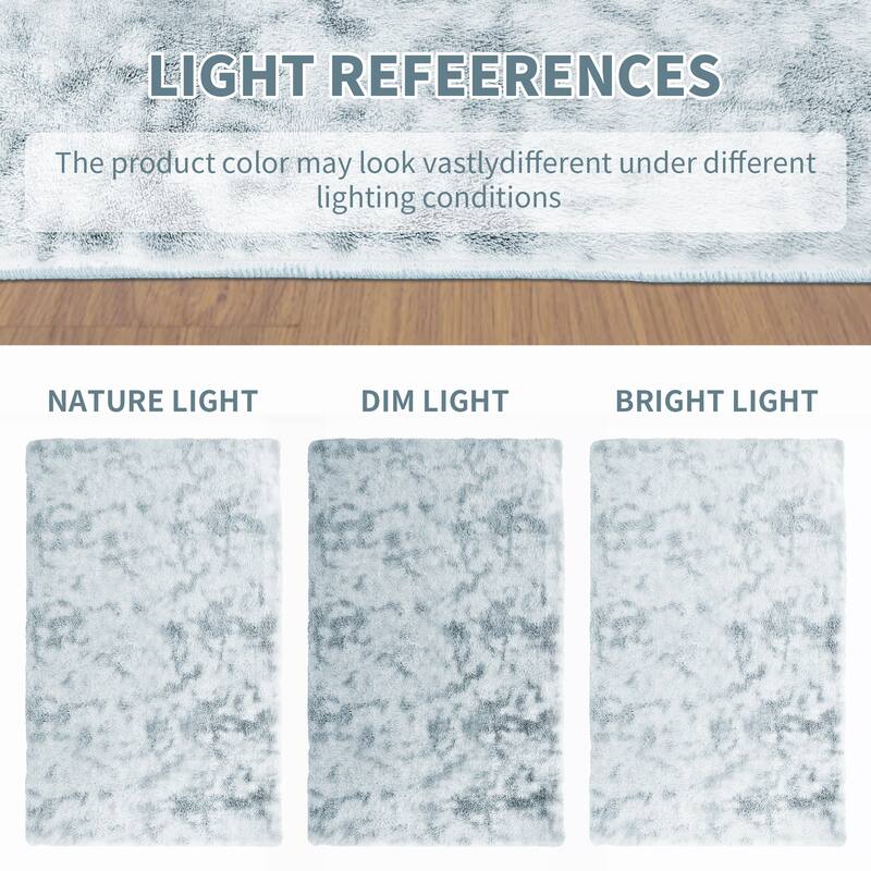 Silk and Wool Tie-Dyed Carpet, a Collision of Softness and Art - 5' x 8'