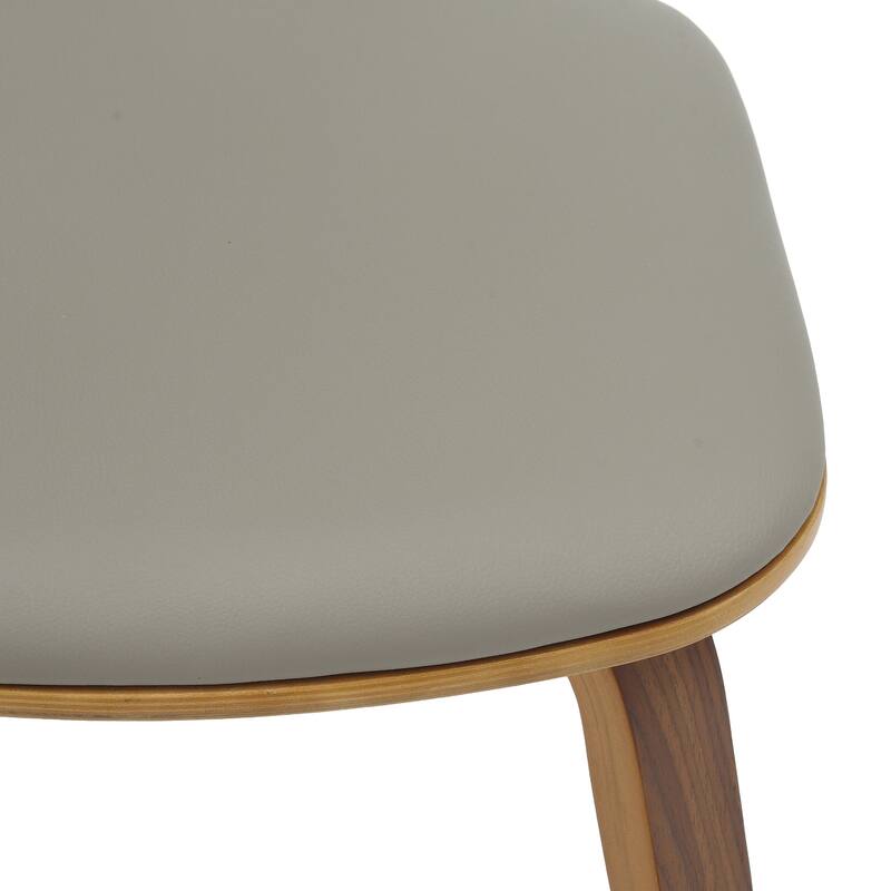 5-Piece Dining Set with 47-Inch Round Ash Wood Dining Table and 4 Leather Accent Side Chairs