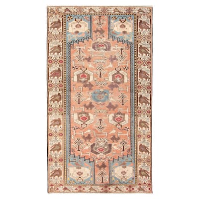 ECARPETGALLERY Hand-knotted Antalya Vintage Copper Wool Rug - 4'1 x 7'6