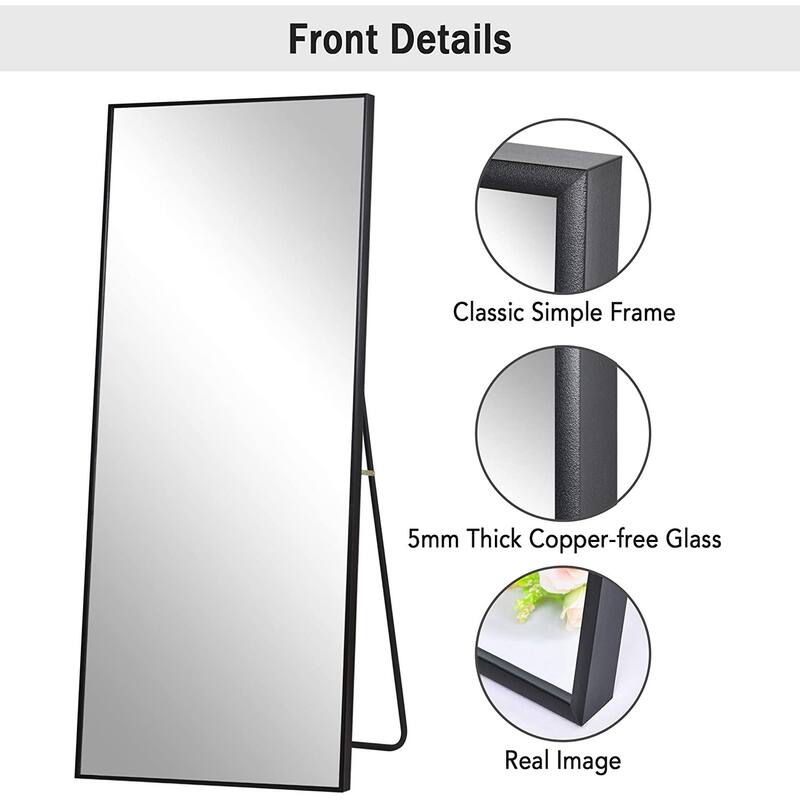 Framed Floor Mirror Standing Holder Full Length Mirrors