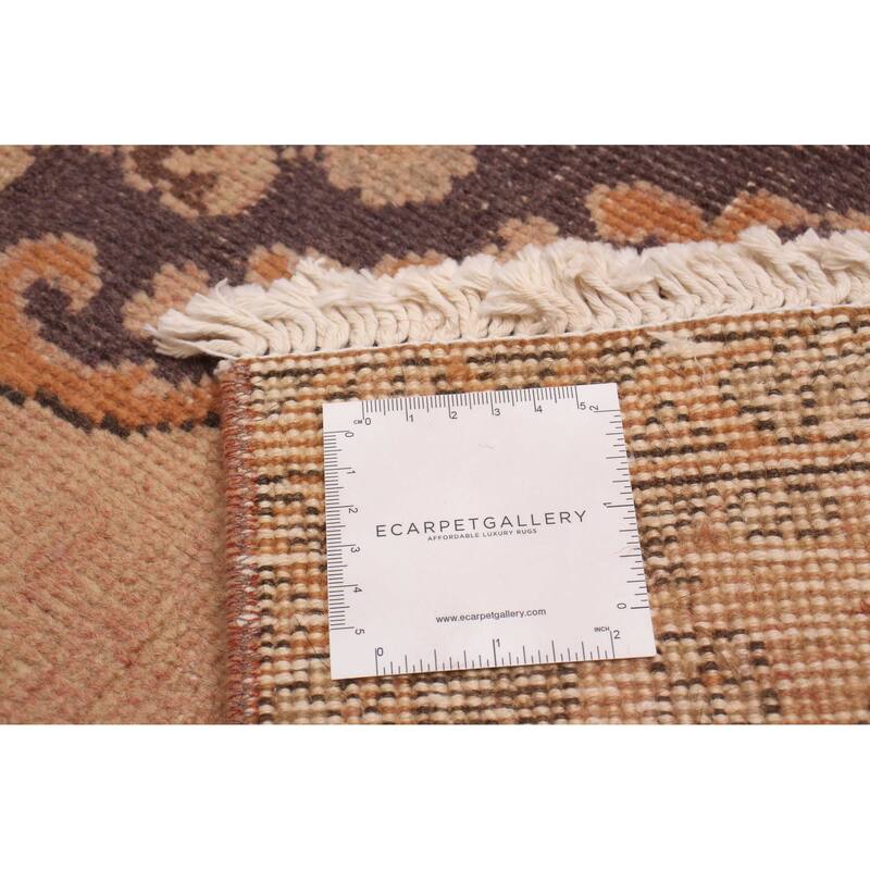 ECARPETGALLERY Hand-knotted Antalya Vintage Tan Wool Rug - 3'9 x 11'10
