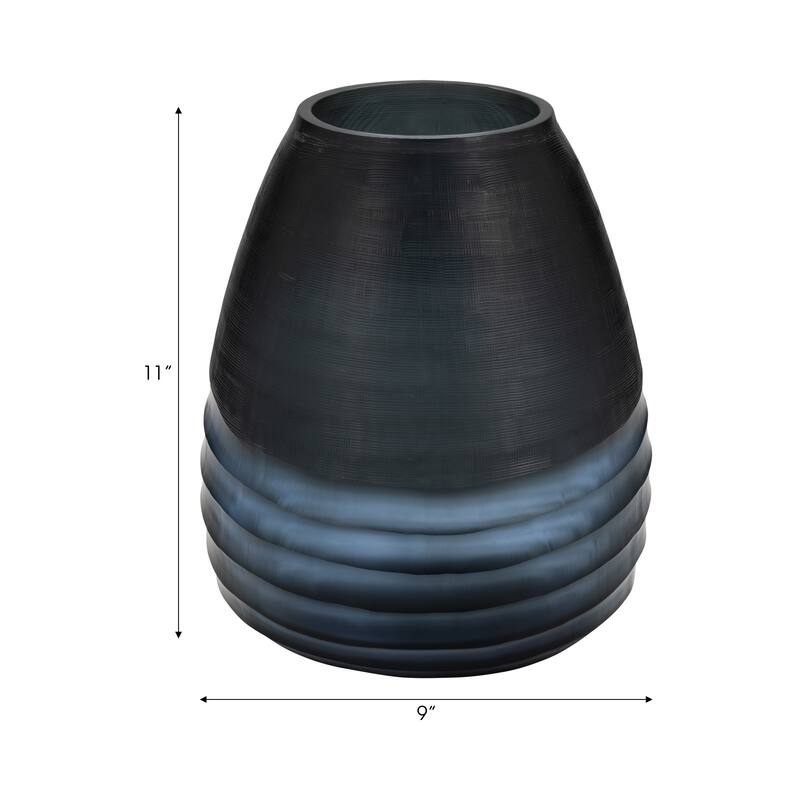 Sagebrook Home Ceramic Vase, Soothing Blue, Medium Size, Decorative Vases, Perfect for Modern Living Spaces