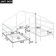 preview thumbnail 5 of 20, Double Twin Size Triangular House Kids Beds Frame with Built-in Table for Shared Space, Solid Pine Construction, White