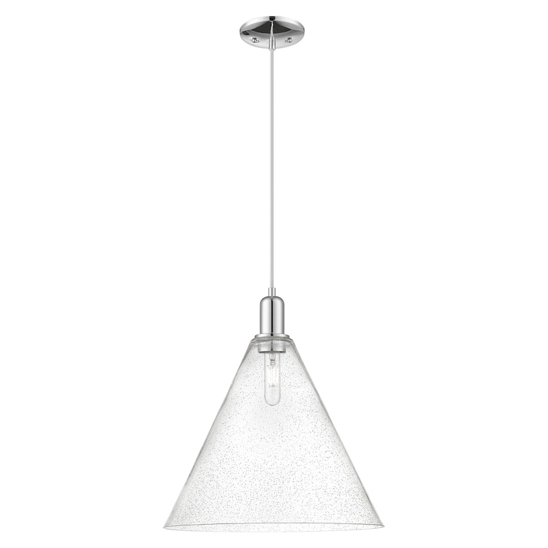 Innovations Lighting Endless Possibilities Arcadia - Berkshire Glass - 1 Light 16" Cord Hung Mini Pendant - Polished Chrome/Seedy