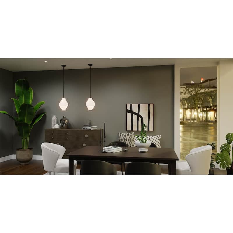 Driscoll 1-Light Matte Black Pendant Light