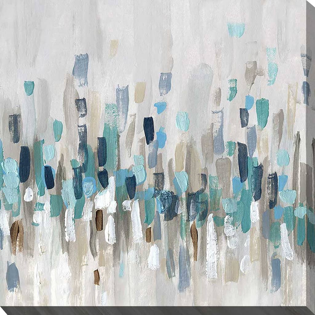 "Staccato Blue I" by Katrina Craven Print on Canvas