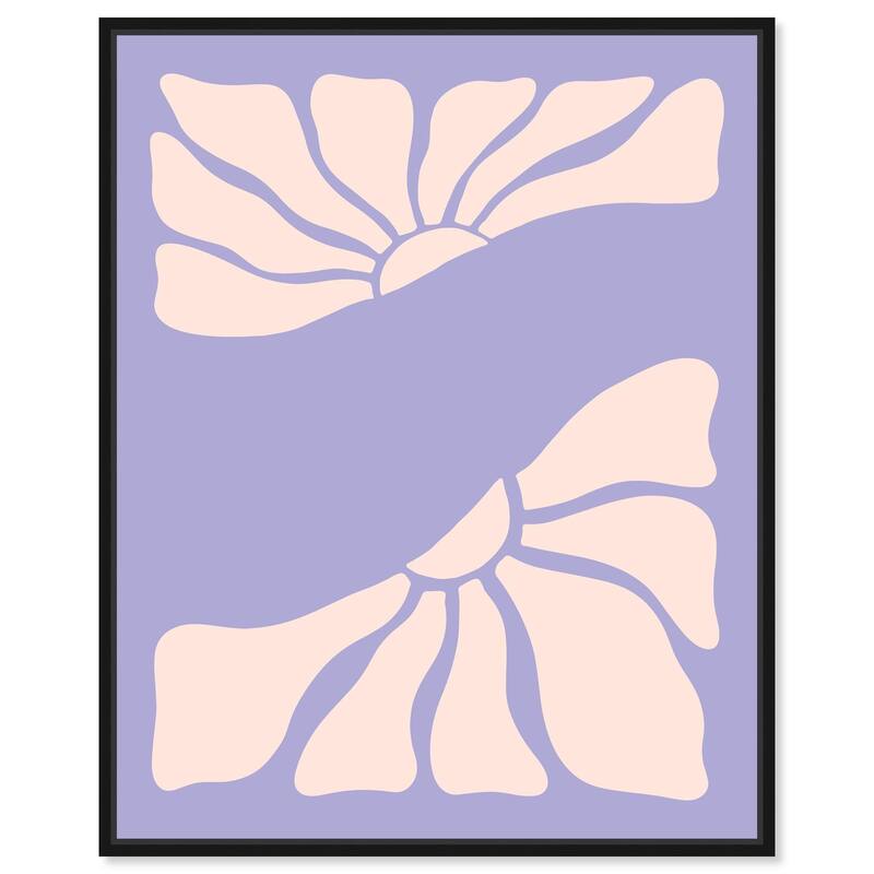 Split in two Flower Canvas by Art Remedy - 24" x 30" - Black