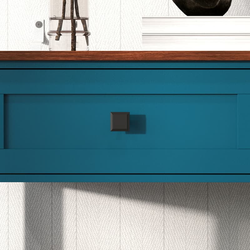 Farmhouse Entryway Console Table with Drawers and Shelf