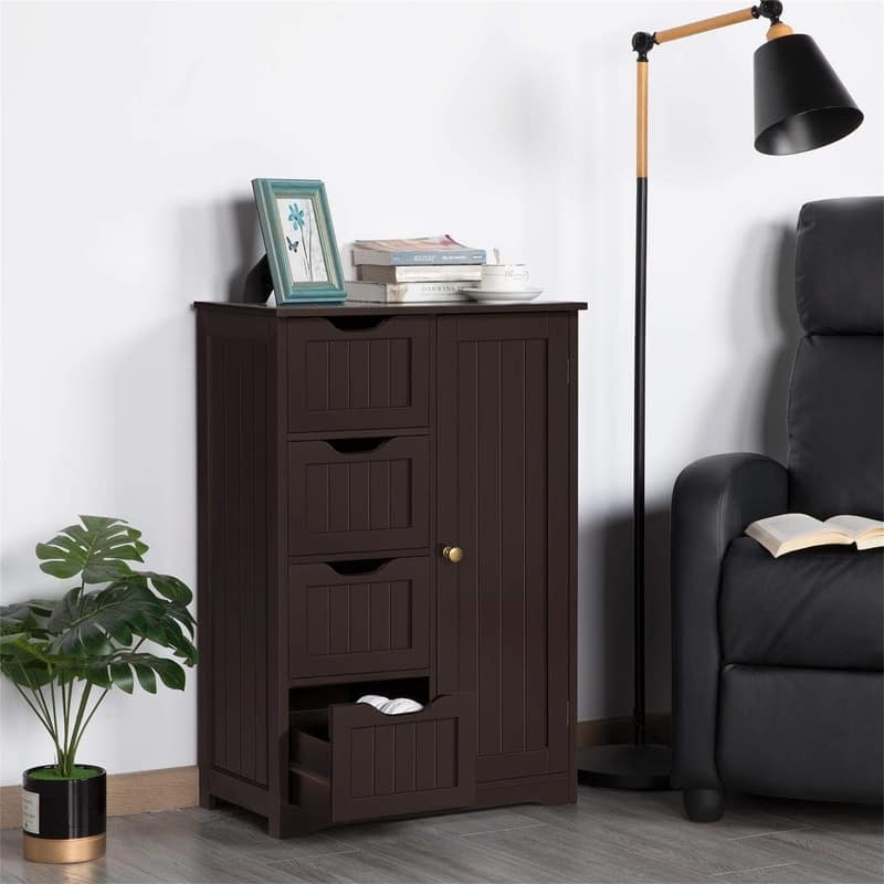 Wooden Bathroom Floor Cabinet - 13"D x 22"W x 32"H