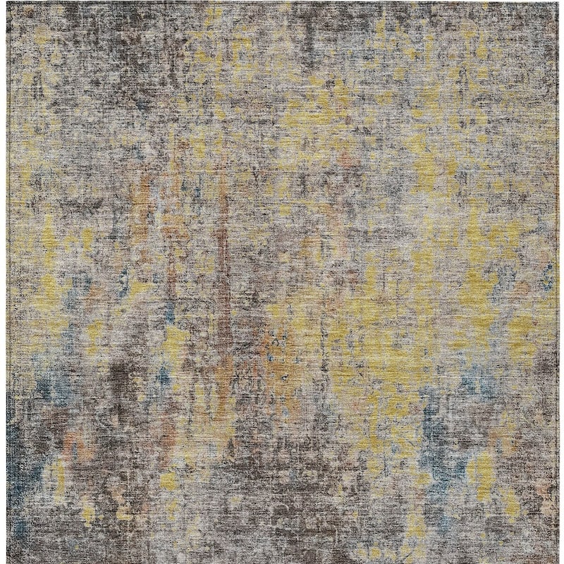 HomeRoots Abstract Transitional Rectangle Outdoor Rug