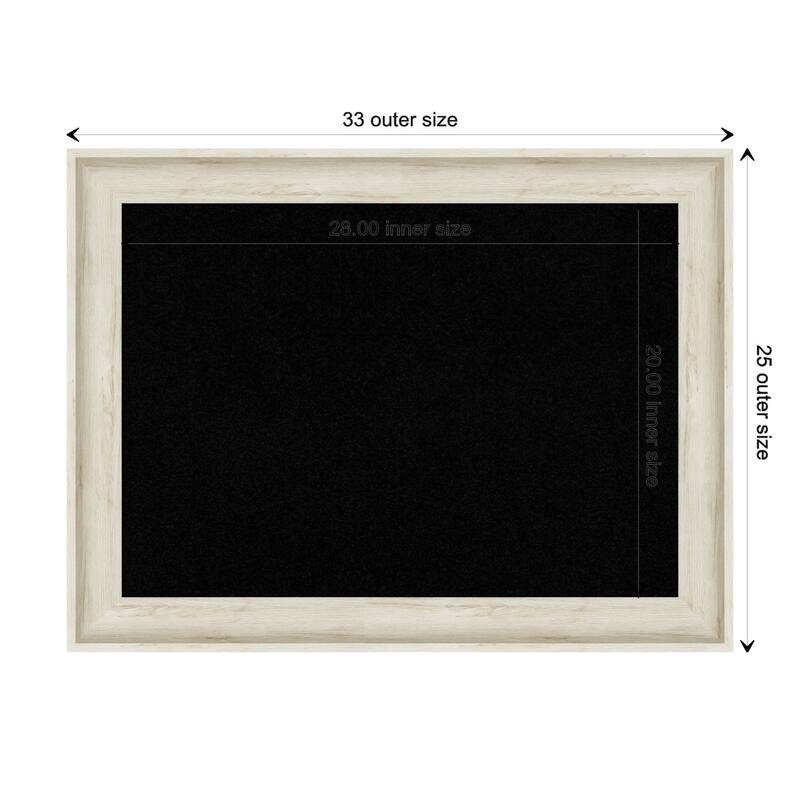 Regal Birch Cream Framed White Bulletin Board, Organization Board, Pin Board - Board Size 28x20