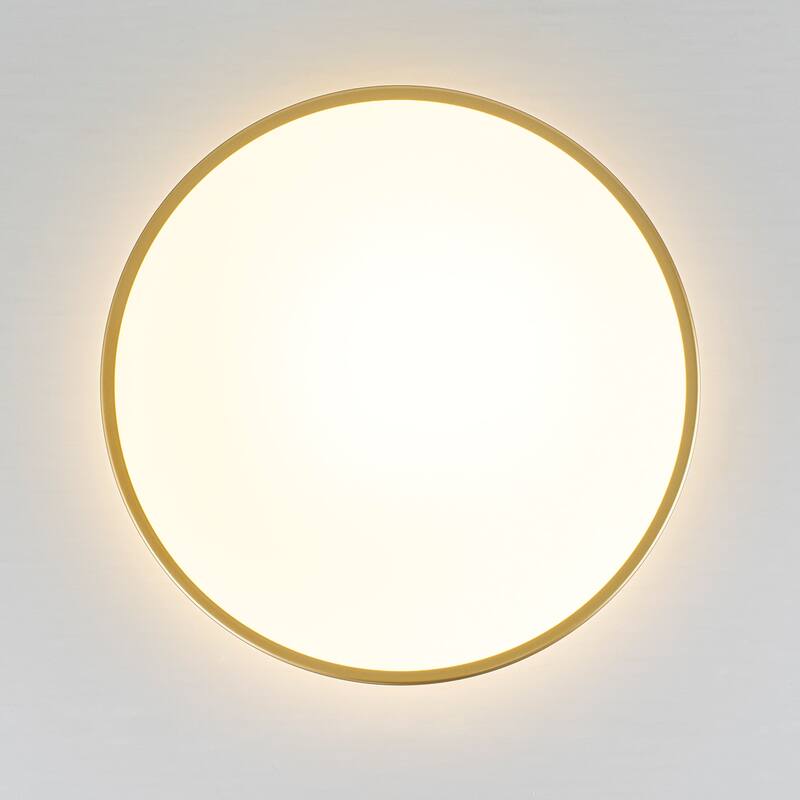 Dimmable LED Flush Mount Ceiling Light with 5-Color Temperature Selectable - 11.4 in W × 3.7 in H