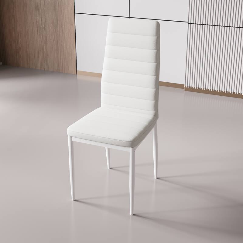 Modern Faux Leather Upholstered Dining Chair (Set of 4)