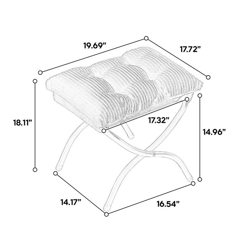 Modern Lounge Chair with Ottoman - Plush Reading Accent Chair with Footrest and Side Pocket
