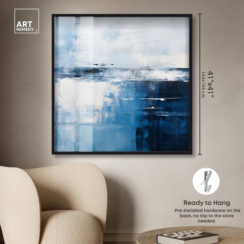 Layers of Blue Shadowbox by Art Remedy