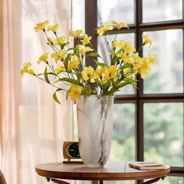 RusticReach Silk Tung Flower Stem in Yellow 31" Tall