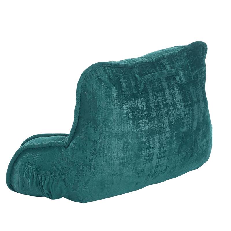 Textured Velvet Bedrest Reading Pillow Cover & Filling