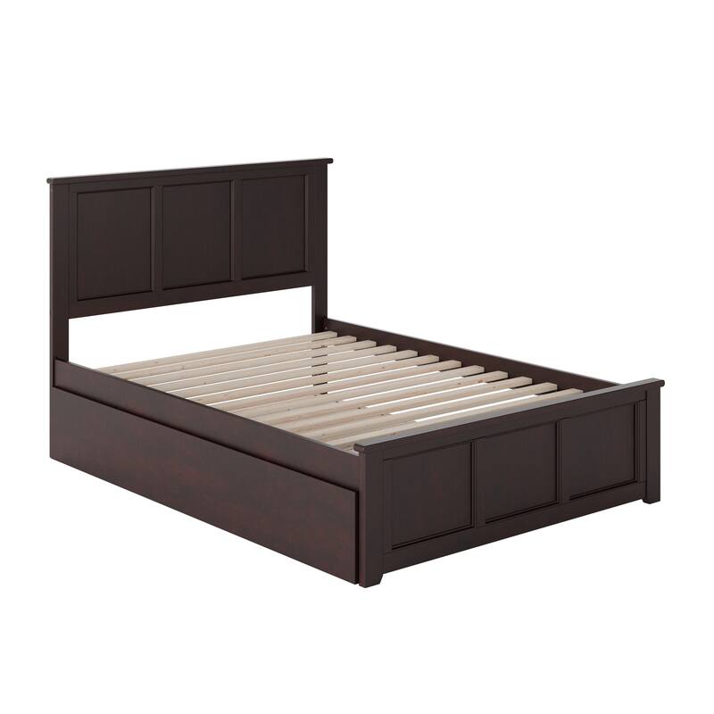AFI Madison Full Size Platform Bed with Matching Footboard & Full Trundle