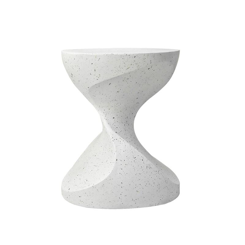 Outdoor Side Tables Faux Terrazzo Decorative Garden Stool