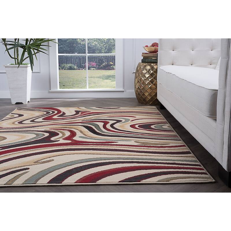 Lagoon Modern & Contemporary Abstract Indoor Area Rug