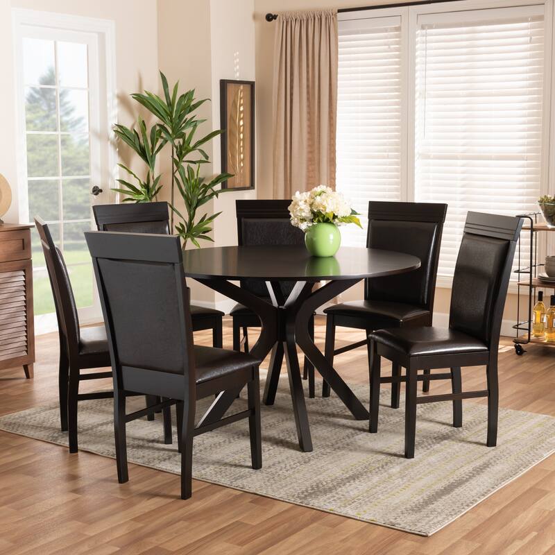 Jeane Modern and Contemporary 7-Piece Dining Set