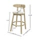 preview thumbnail 14 of 24, Christopher Knight Home - Ashley Contemporary Upholstered Round Cushion Bar Stools with Rubberwood Frame, Set of 2