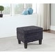 preview thumbnail 17 of 36, HomePop Storage Ottoman Black Textured Woven