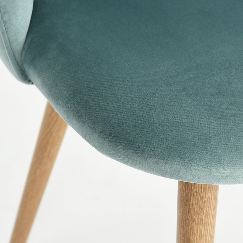 HomyLin Modern Upholstered Fabric Dining Chair Mid Back Armless