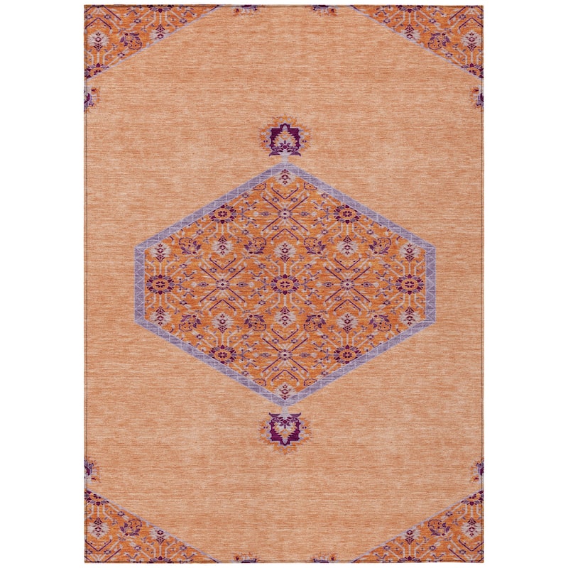 HomeRoots Oriental Traditional Rectangle Outdoor Rug