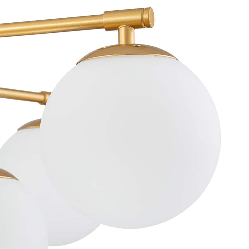 Mid-Century Tiered Milky Glass Globe Sputnik Bubble Ceiling Light