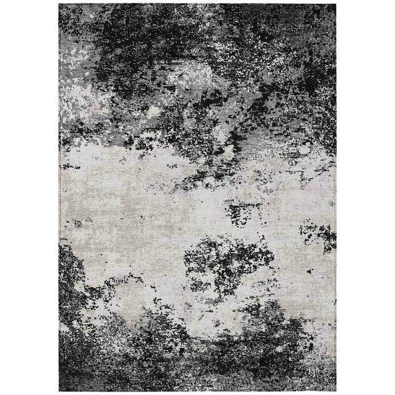 HomeRoots Abstract Transitional Rectangle Outdoor Rug